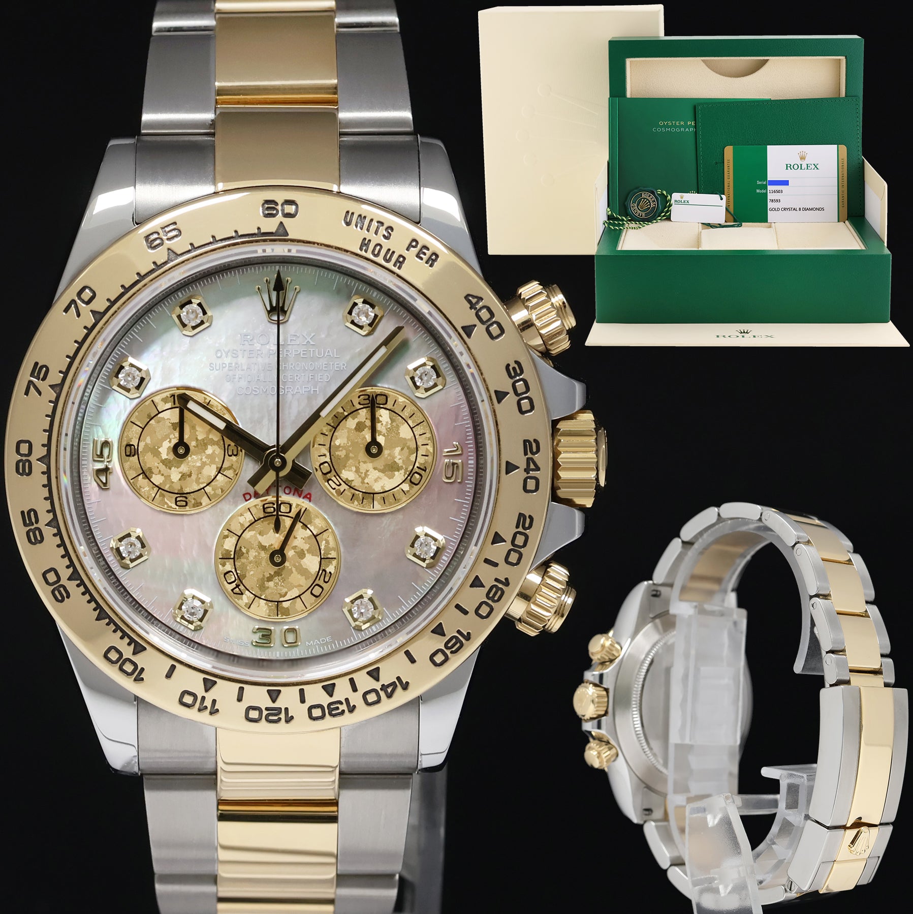 2019 PAPERS Rolex Daytona 116503 Dark Mop Crystal 8 Diamond Two