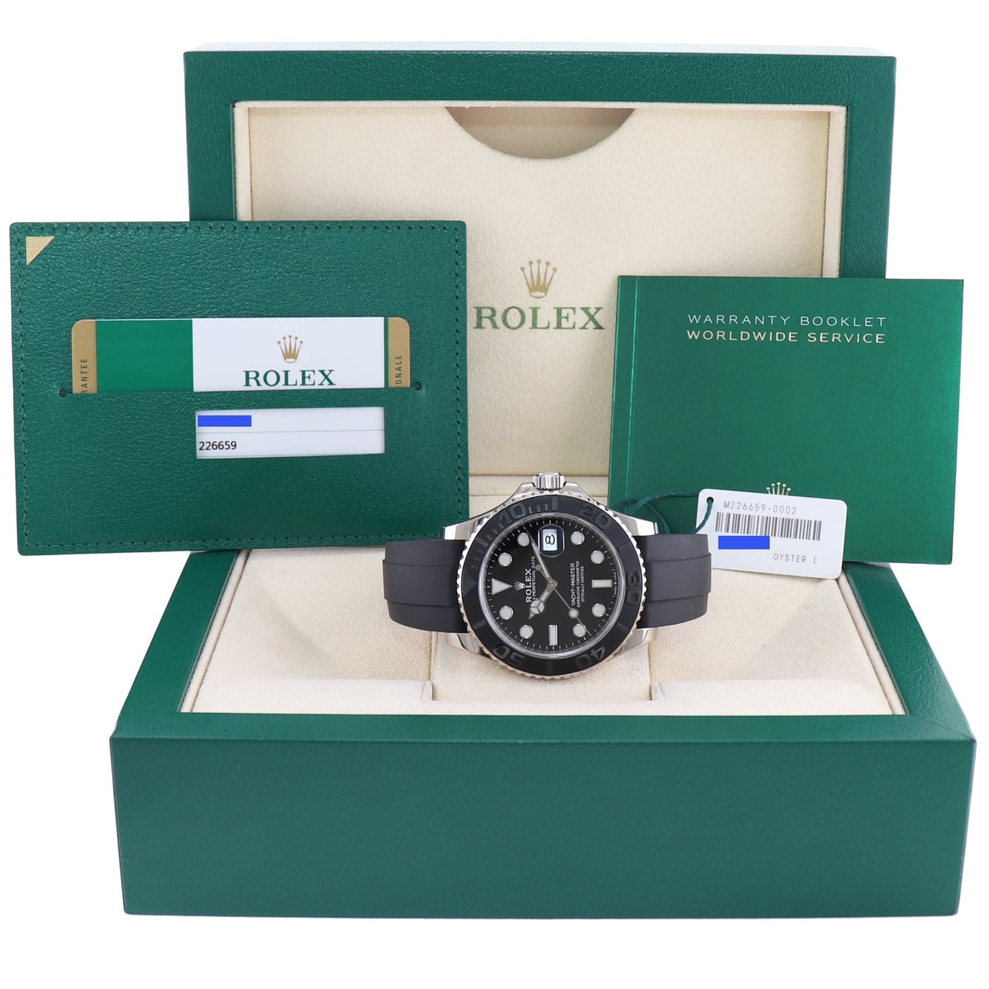 MINT 2020 PAPERS Rolex Yacht-Master 226659 White Gold 42mm Oysterflex Watch Box