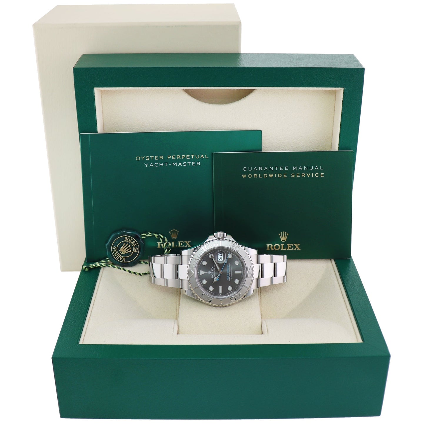 2019 MINT Rolex Yacht-Master 116622 Rhodium Steel Platinum 40mm Watch Box