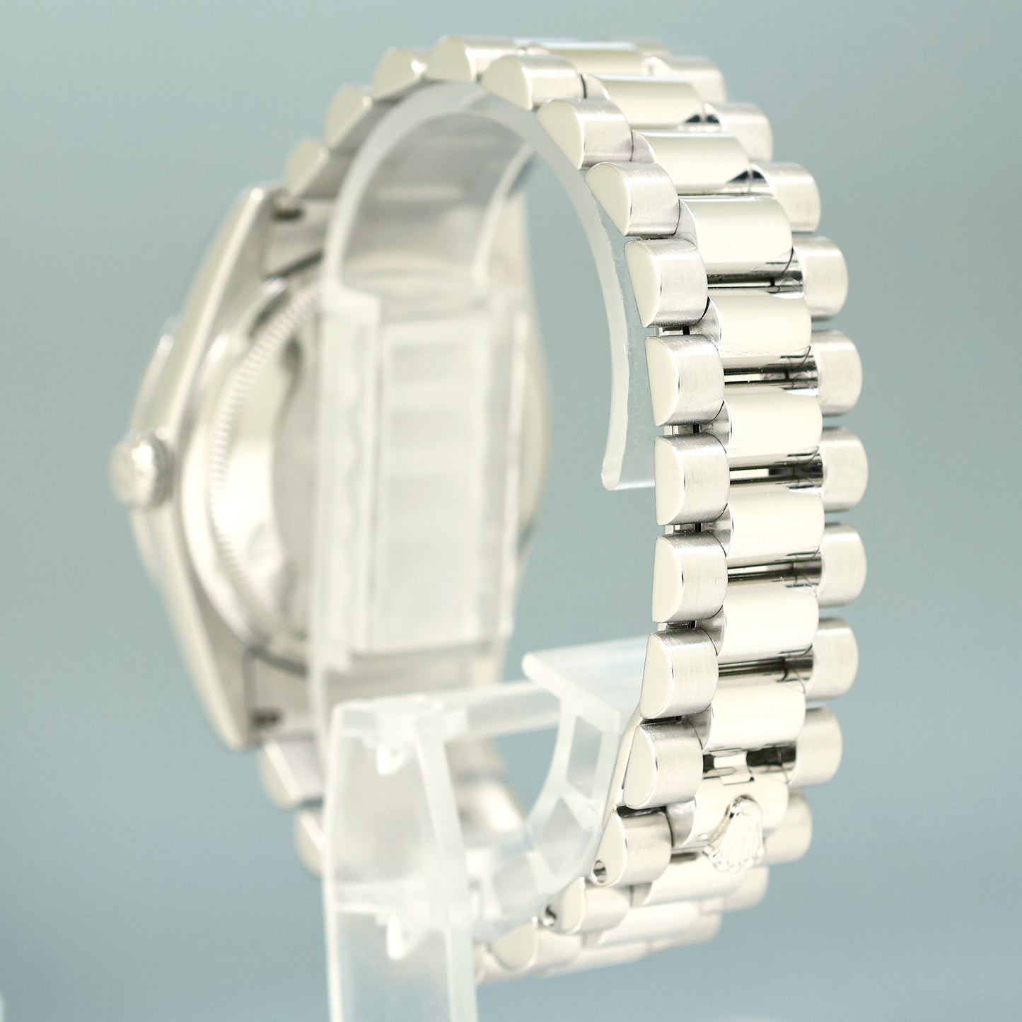 2007 PAPERS Rolex 118346 Platinum President MOP Diamond Bezel Day Date Watch