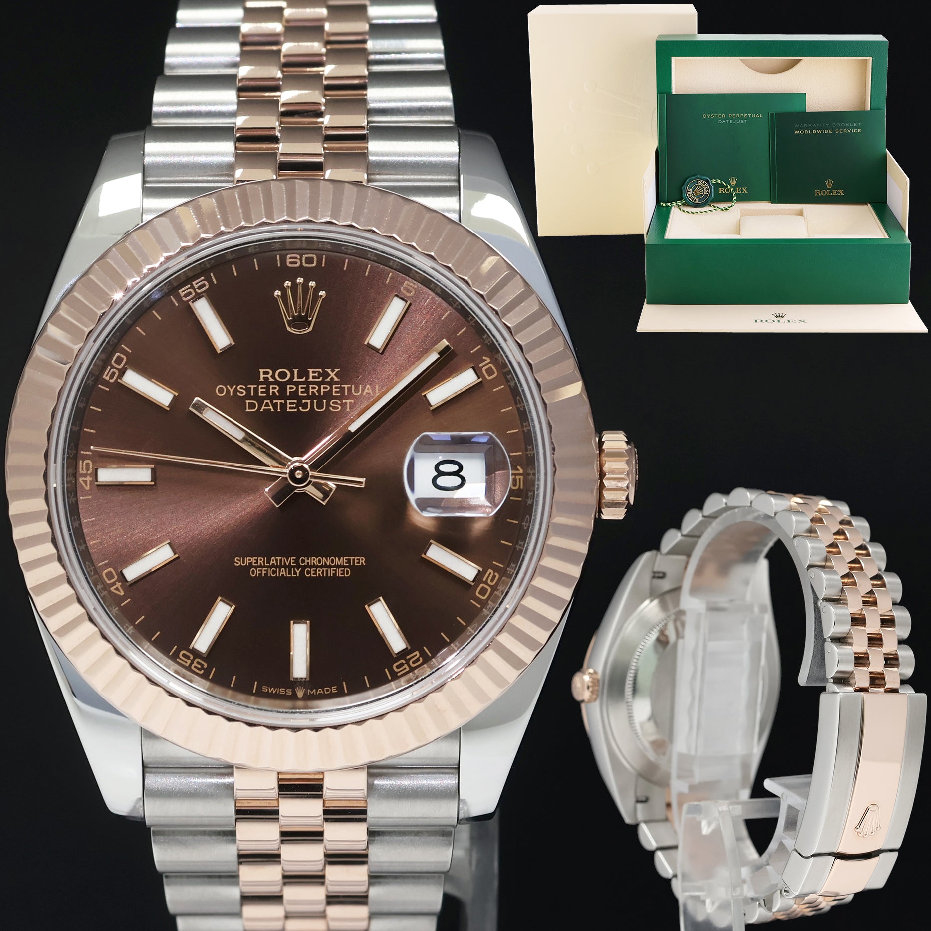 2022 Rolex DateJust 41 126331 Brown Everose Gold Two Tone Jubilee