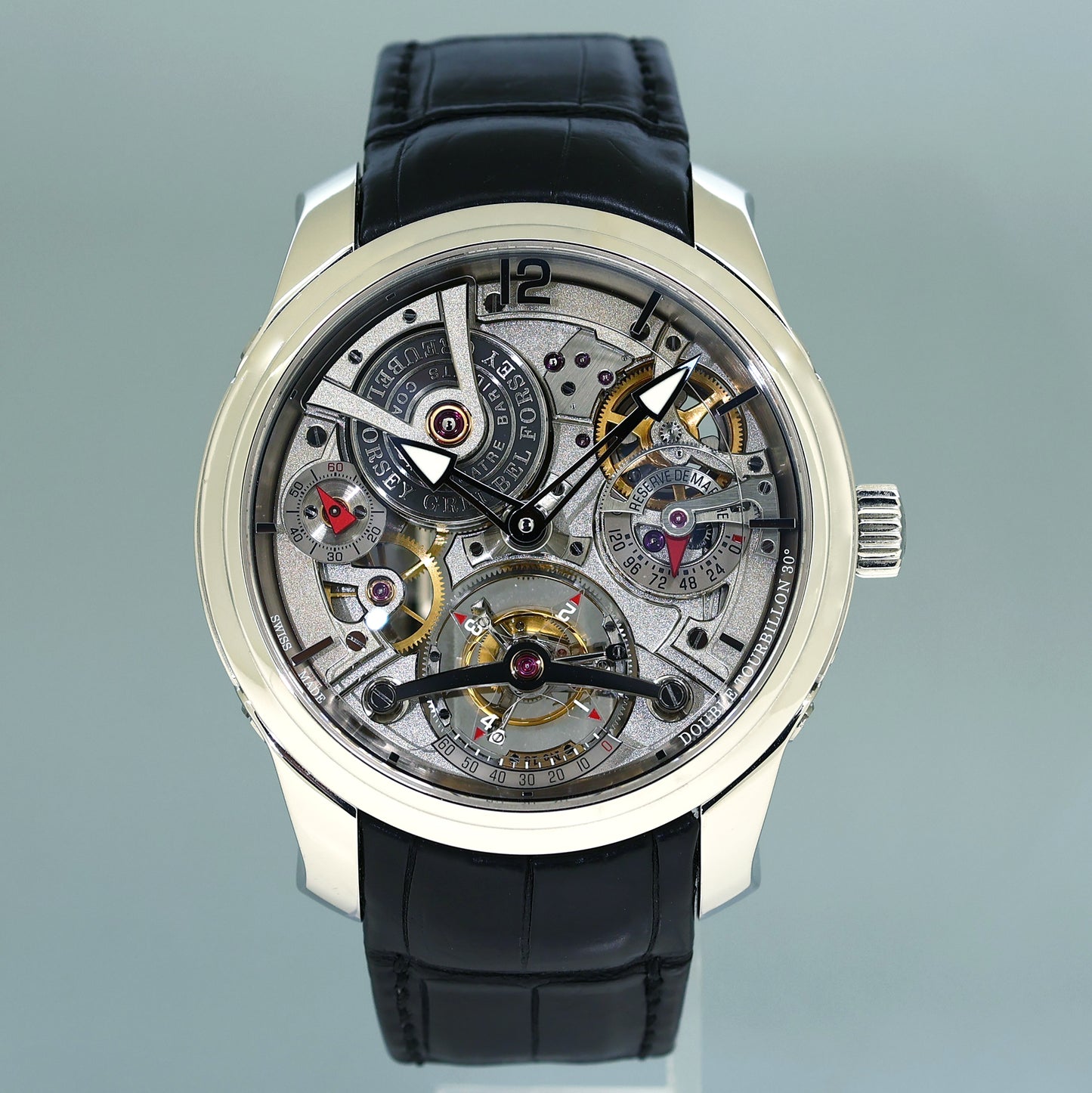 PAPERS MINT Platinum Greubel Forsey Double Tourbillon 30° Technique Leather Watch Box