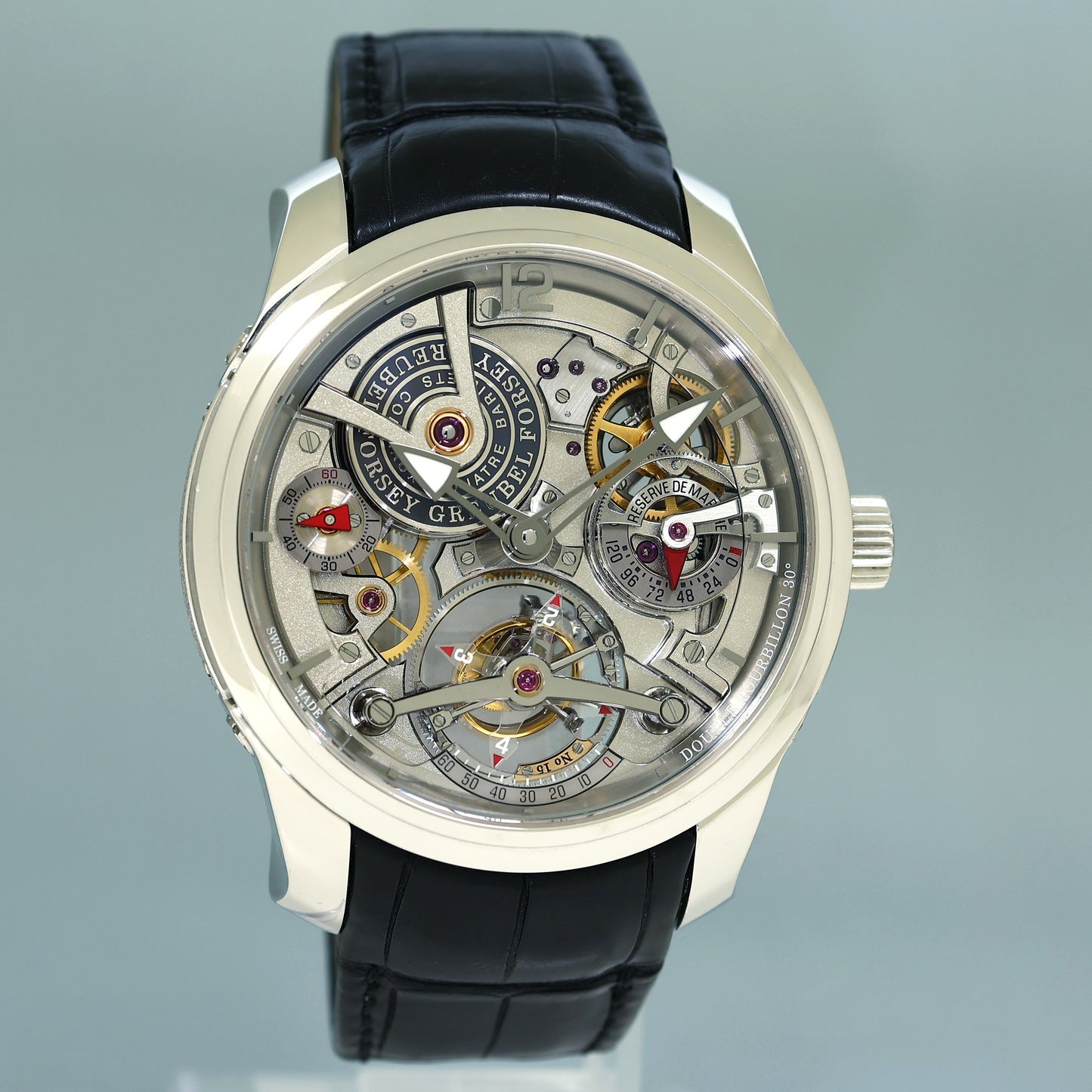 PAPERS MINT Platinum Greubel Forsey Double Tourbillon 30° Technique Leather Watch Box