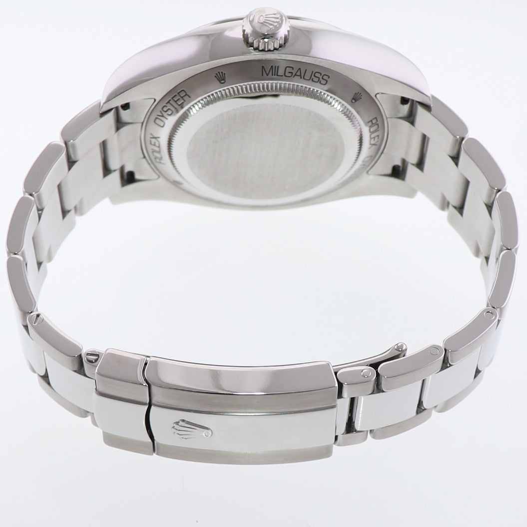 MINT Rolex Milgauss 40mm Orange Black 116400 Stainless Steel Watch Box