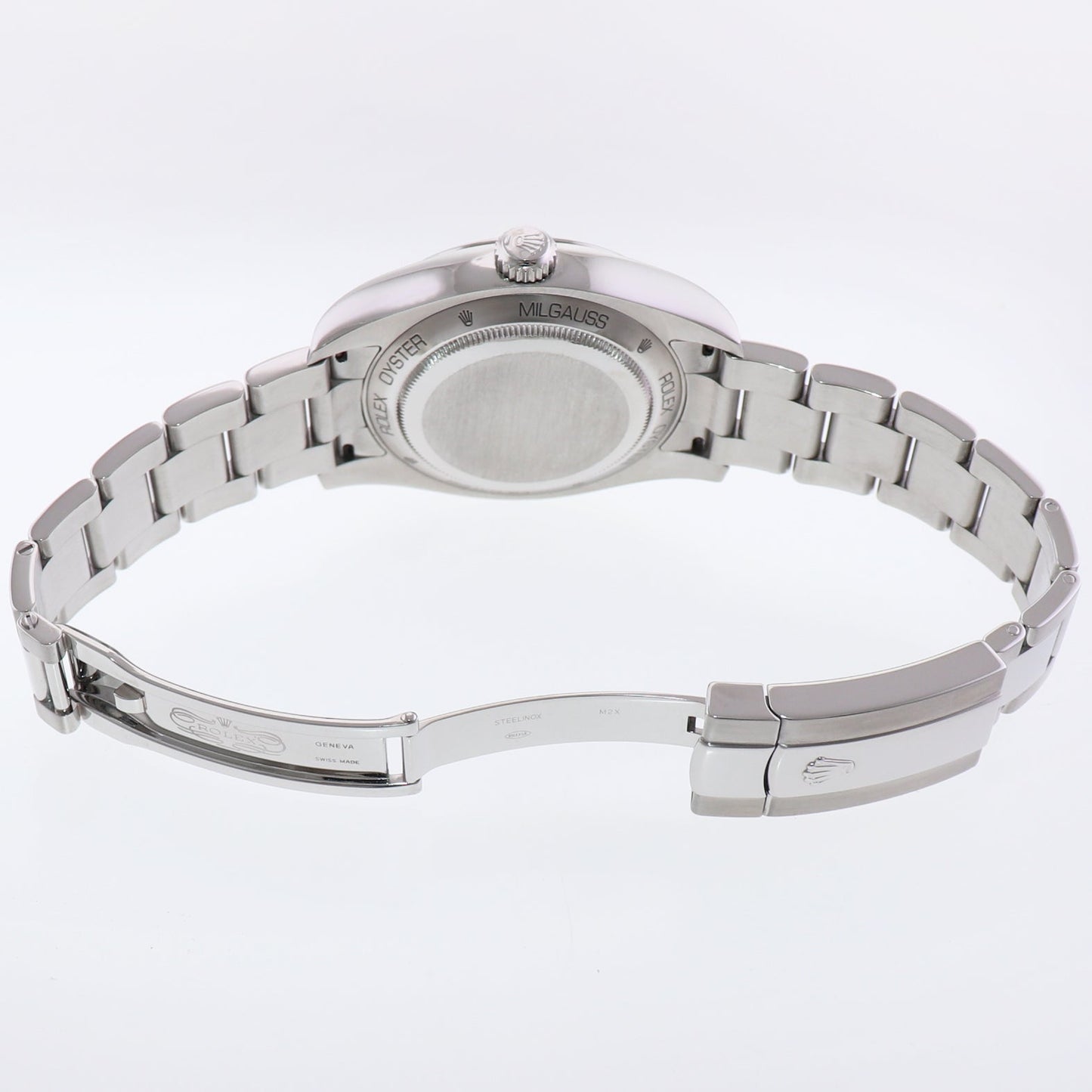 MINT Rolex Milgauss 40mm Orange Black 116400 Stainless Steel Watch Box