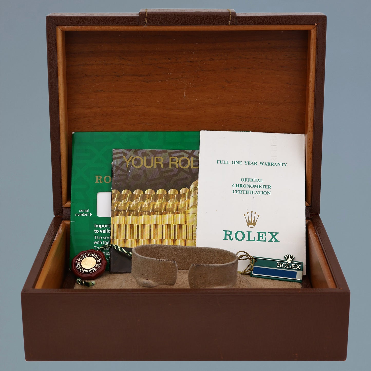 PAPERS MINT Rolex President Day-Date Champagne Roman 18038 Quickset Gold Watch