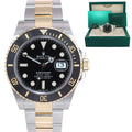 2022 Rolex Submariner 41mm Ceramic Black 126613LN Two Tone Yellow Gold Steel Watch