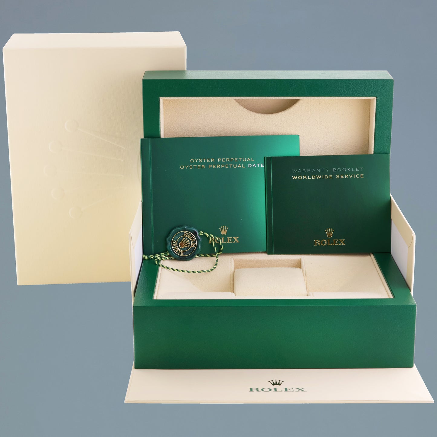 MINT 2021 Rolex Oyster Perpetual 41mm Blue Stick Oyster Watch 124300 Box