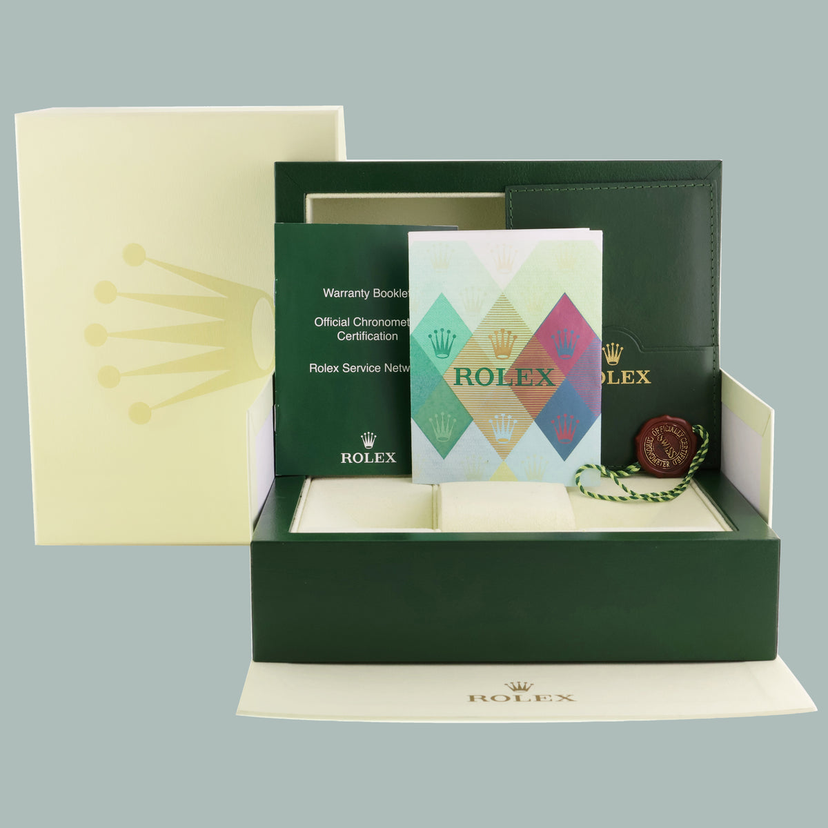 PAPERS MINT 2007 Rolex Kermit Green Anniversary 40mm Submariner 16610LV Watch Box