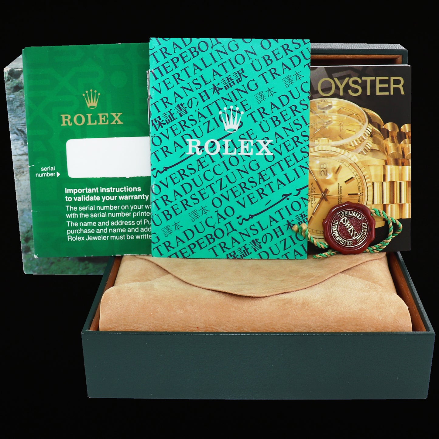 MINT Rolex President Day-Date Champagne 18038 Quickset Yellow Gold Watch