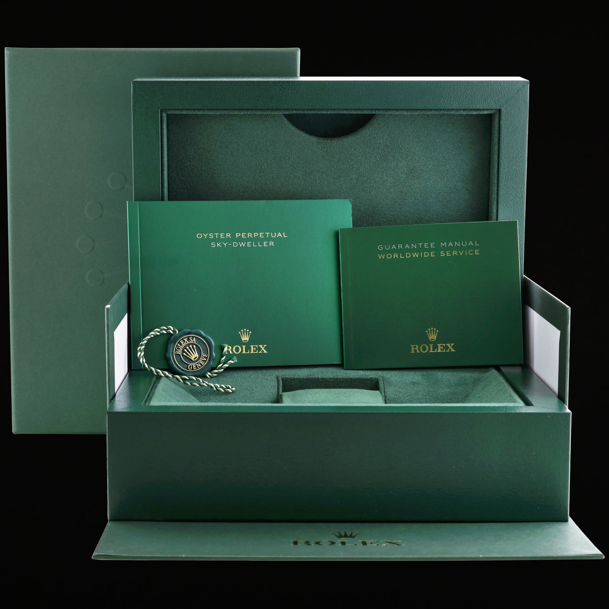 Mint Rolex 326935 Sky-Dweller Rose Gold Chocolate Arabic 42mm Watch Box