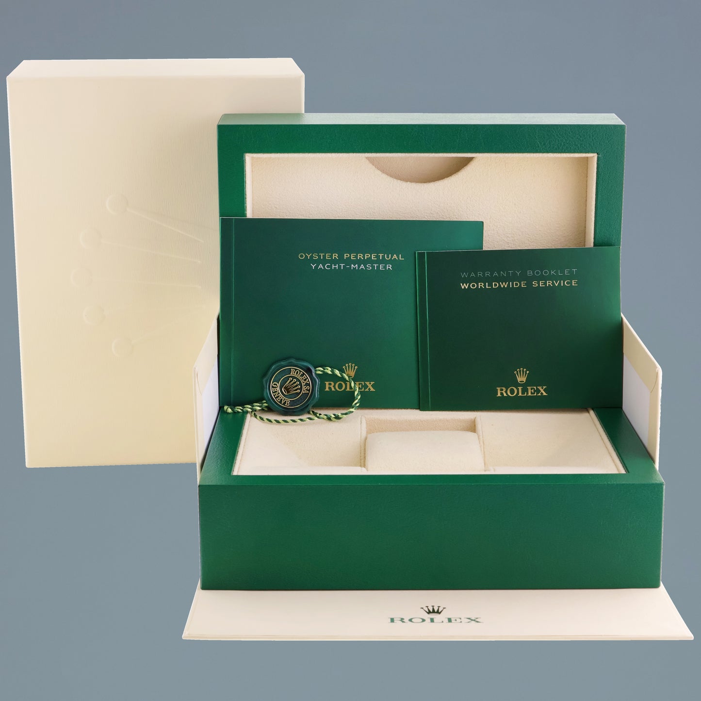 2019 MINT Rolex Yacht-Master 268622 Steel Rhodium 37mm Blue hand Watch Box