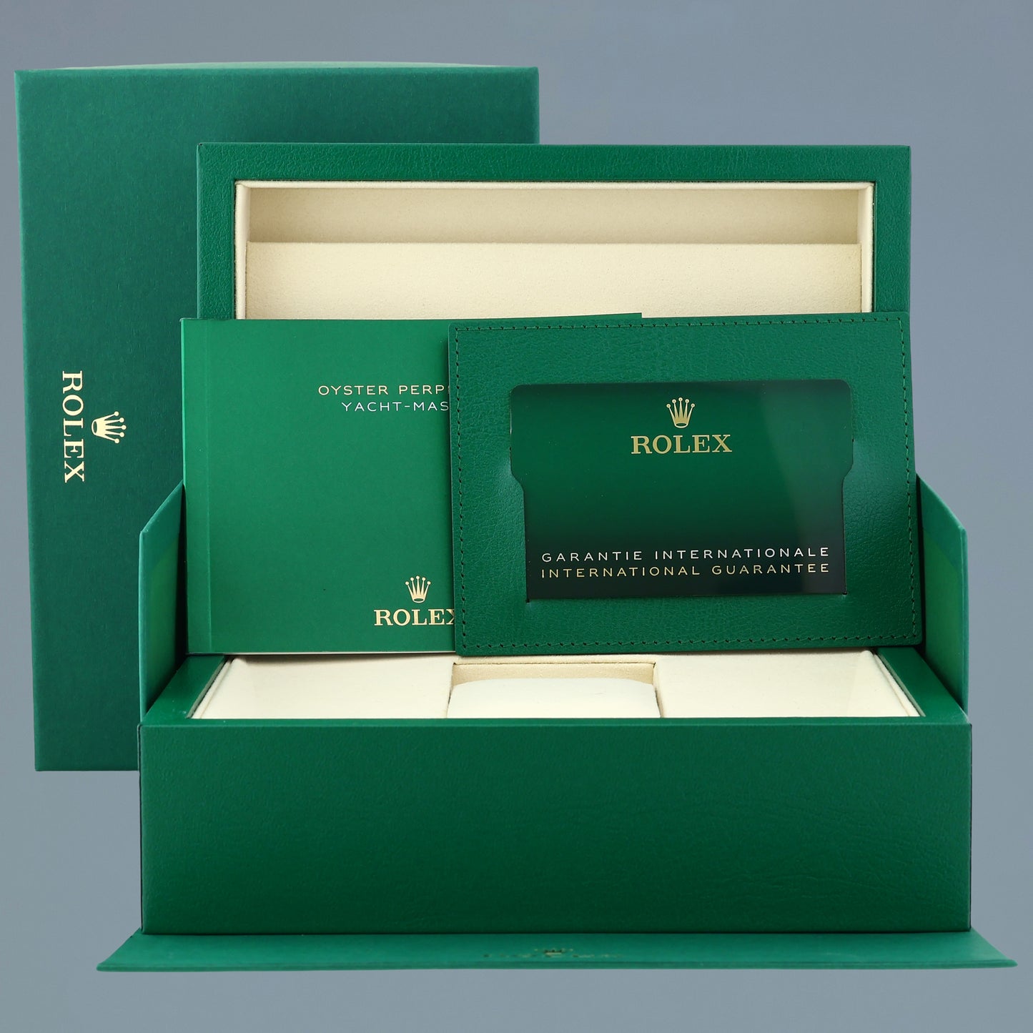 2025 NEW PAPERS Rolex 126655 Yacht-Master Everose Gold 40mm Oysterflex Rubber Watch Box