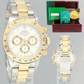 1989 Rolex Daytona 16523 Zenith Two Tone Yellow Gold White Stick Watch Box