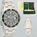 1998 Swiss Only Dial Rolex Submariner Date 16610 Steel Black 40mm Watch Box