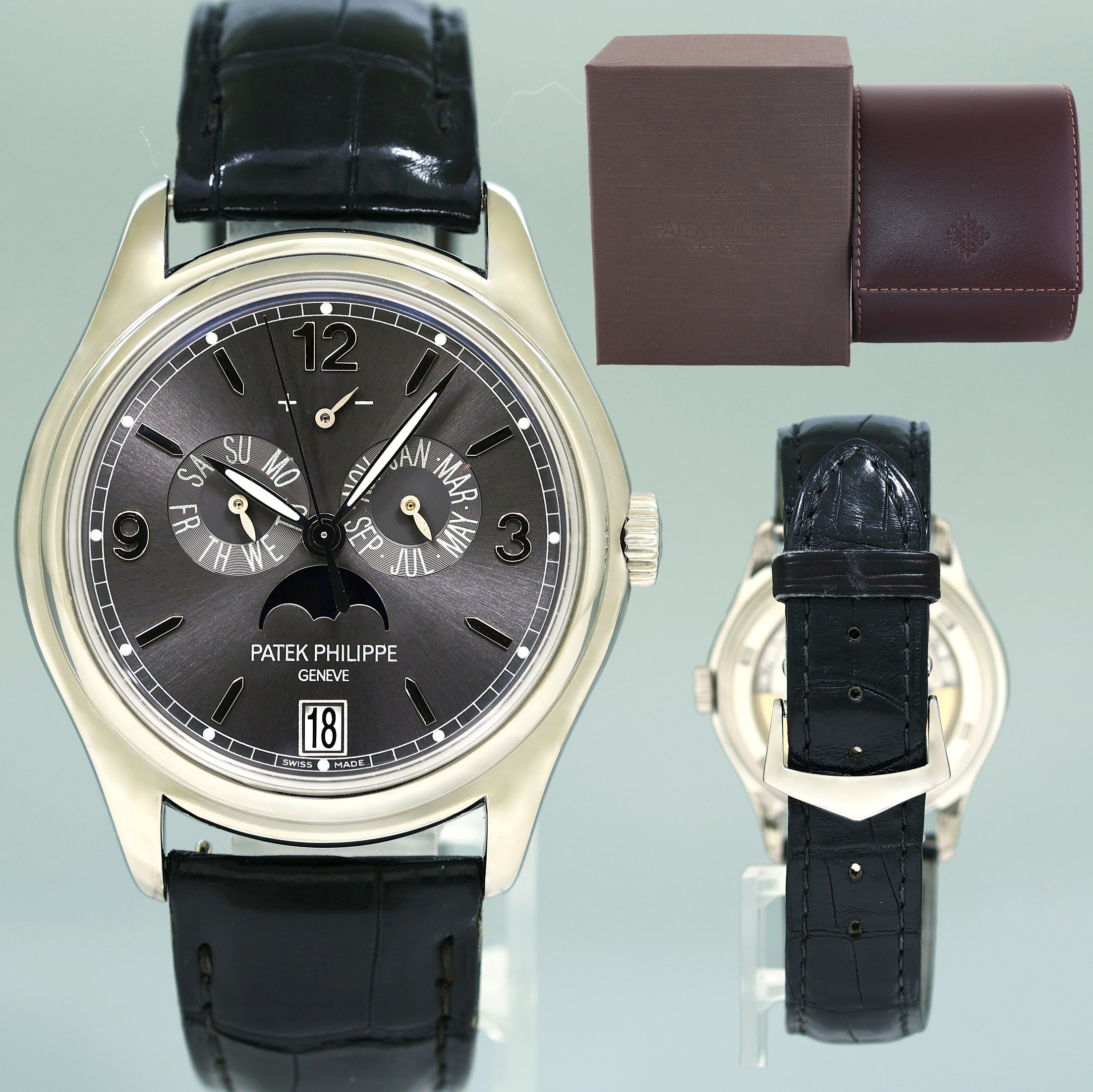 MINT Patek Philippe 5146G White Gold Annual Calendar Grey 39mm