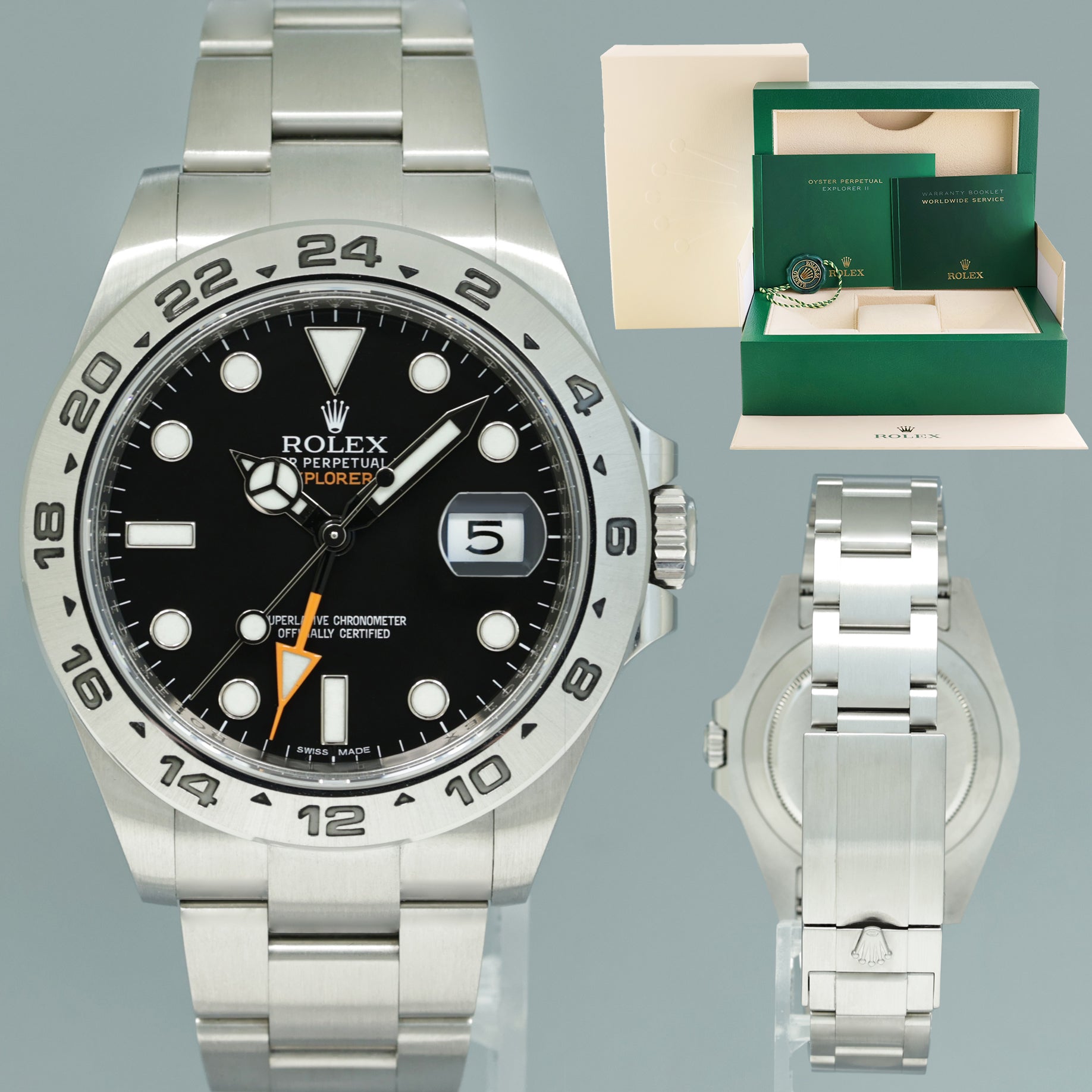2018 MINT Rolex 216570 Explorer II 42mm Black Dial Steel Oyster