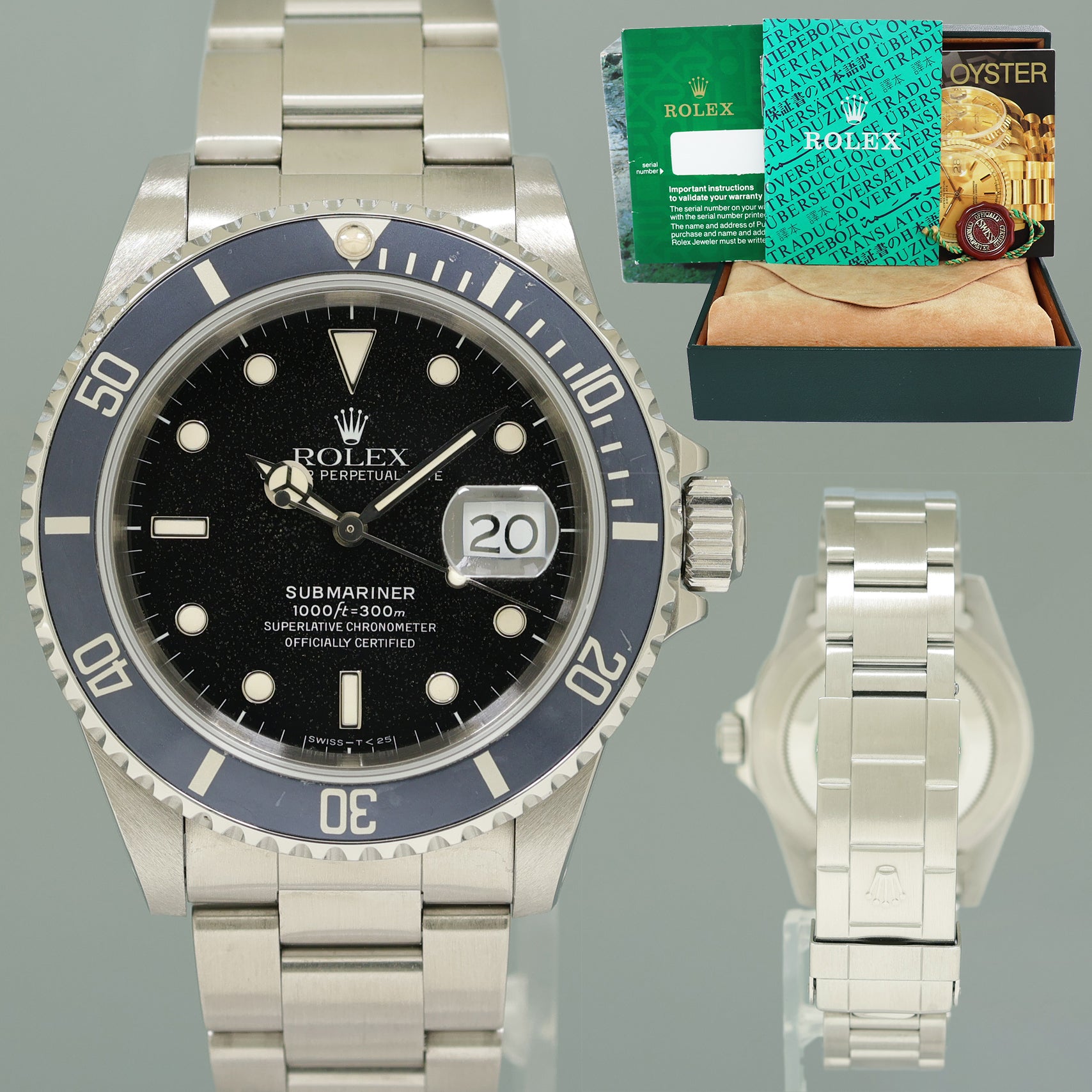 Rolex Oyster Date 6466 Silver Dial 31mm Steel Smooth Bezel
