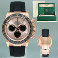 FEB 2025 NEW PAPERS Rolex Daytona Rose Gold 126515LN Ceramic Sundust Watch Box