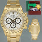 1989 Rolex Daytona 16528 Zenith White Inverted 6 Chrono L Serial Yellow Gold Watch