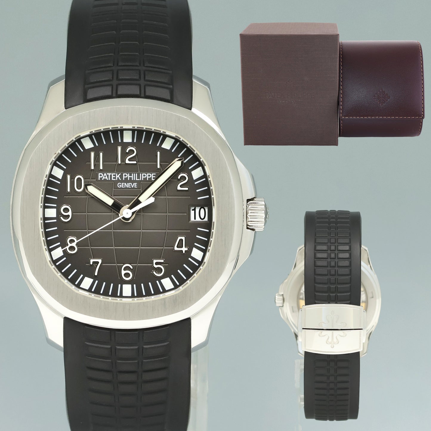 MINT Patek Philippe Steel Aquanaut Black Rubber JUMBO 5165a 38mm Watch Box