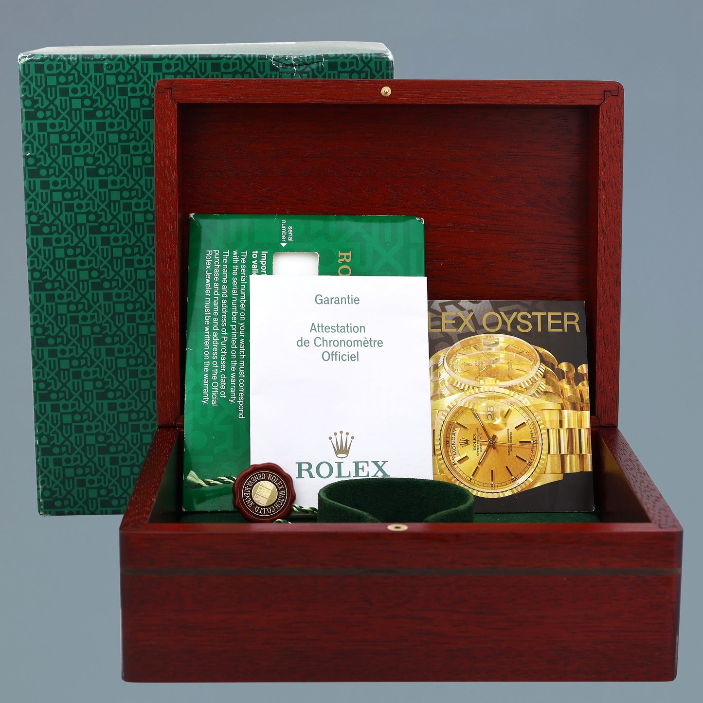 2006 MINT PAPERS Rolex Daytona White Gold 116519 Meteorite Roman Leather Watch