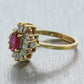 Vintage Estate 18k Yellow Gold 1.23ctw Ruby & Diamond Ring