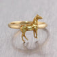 1880's Antique Victorian 14k Yellow Gold Horse Band Ring