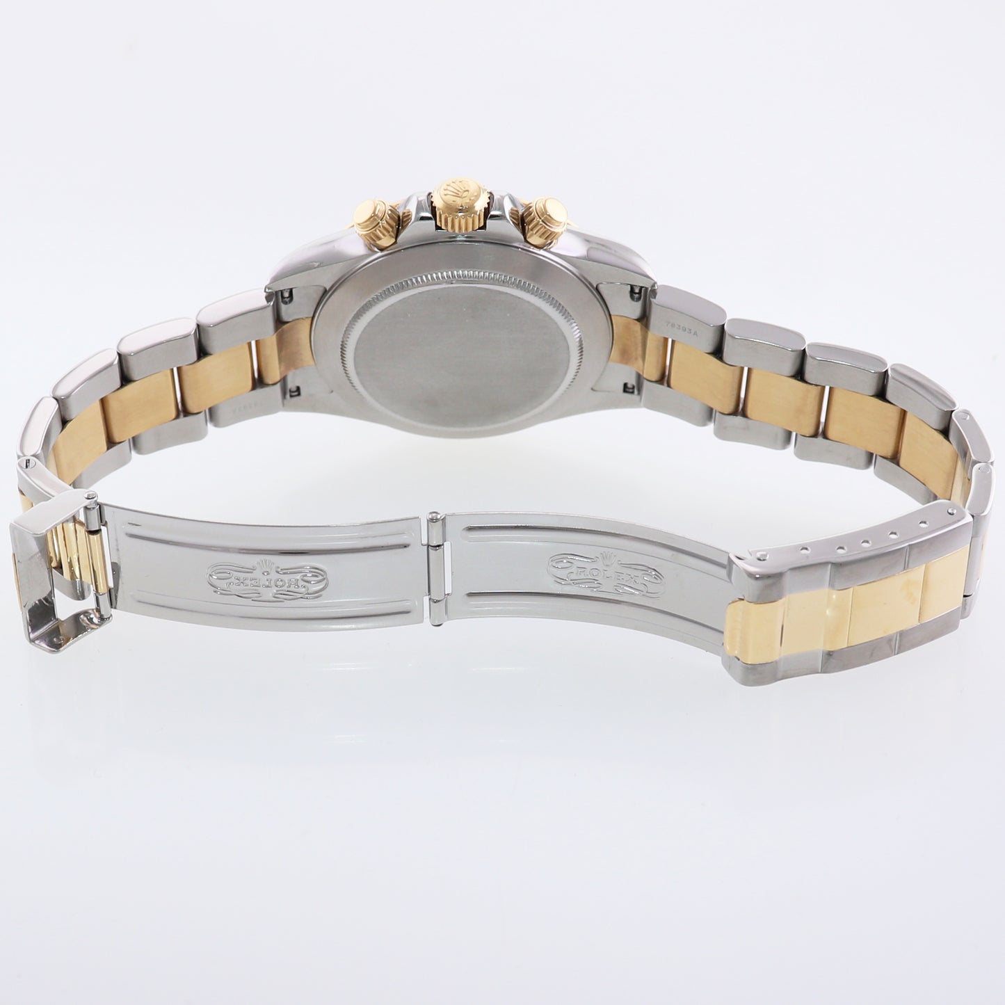 1999 Rolex Daytona 16523 Zenith Two Tone Steel Yellow Gold White Stick Dial Watch Box
