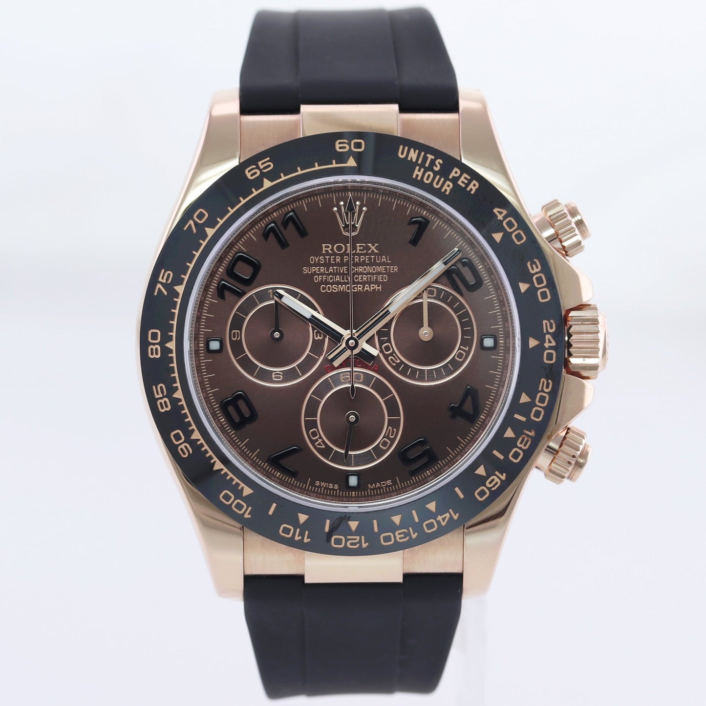 PAPERS MINT Rolex Daytona Chocolate Arabic Ceramic 116515 Rose Gold Rubber Watch Box