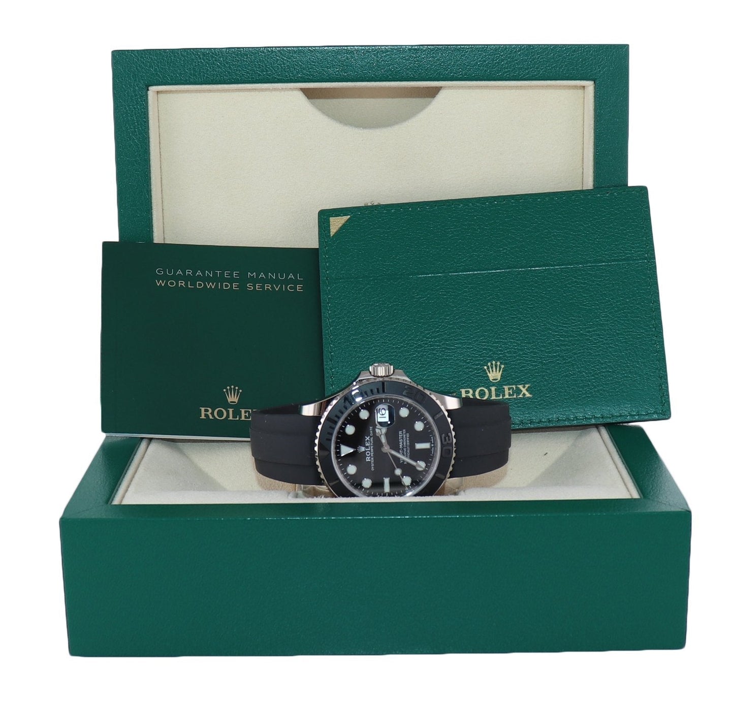 MINT 2021 Rolex Yacht-Master 226659 White Gold 42mm Oysterflex Rubber Watch Box