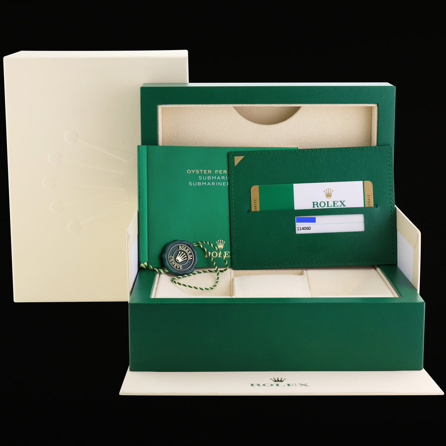 MINT 2018 PAPERS Rolex Submariner No Date 114060 Steel Black Ceramic Watch Box