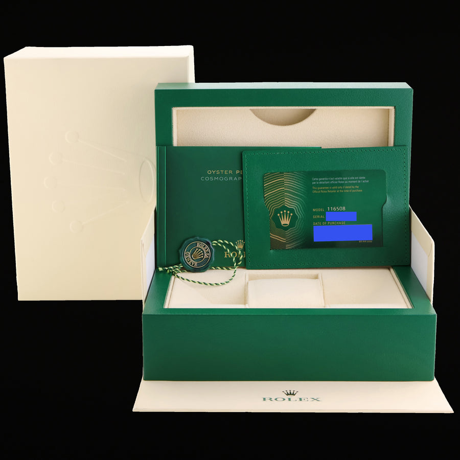 2023 NEW PAPERS Rolex Daytona 116508 Green Yellow Gold Chrono John Mayer Watch Box