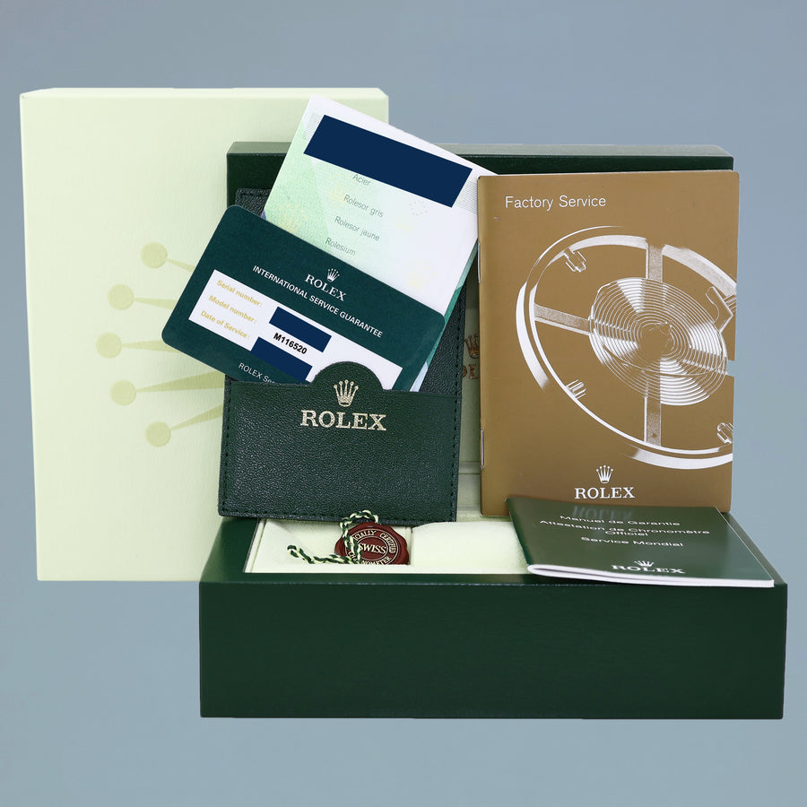 2022 RSC PAPERS MINT 2004 Rolex Daytona 116520 Black Dial Steel Chrono 40mm Watch