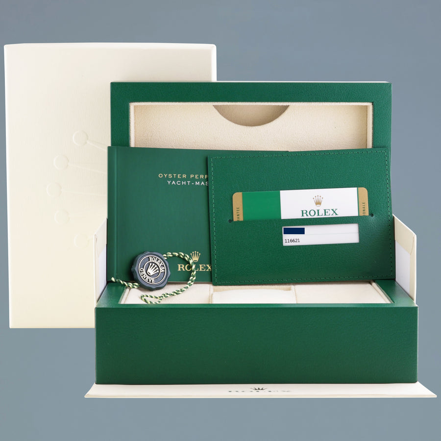 MINT PAPERS 40mm Rolex Yacht-Master 116621 Black Rose Gold Steel Two Tone Watch Box