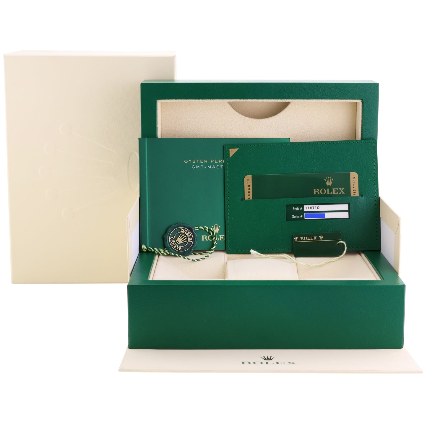 2011 MINT PAPERS Rolex GMT Master II 116710 Steel Ceramic 40mm Black Watch Box