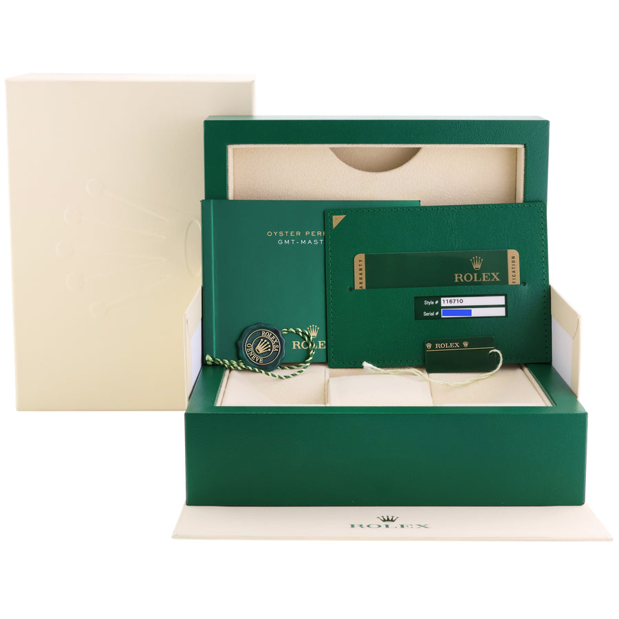 MINT PAPERS Rolex GMT Master II 116710 Steel Ceramic 40mm Black Watch Box