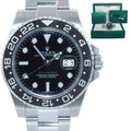 2014 MINT PAPERS Rolex GMT Master II 116710 Steel Ceramic 40mm Black Watch Box