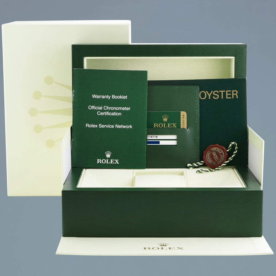 2014 MINT PAPERS Rolex GMT-Master 2 Ceramic Black 116718 Yellow Gold 40mm Watch Box