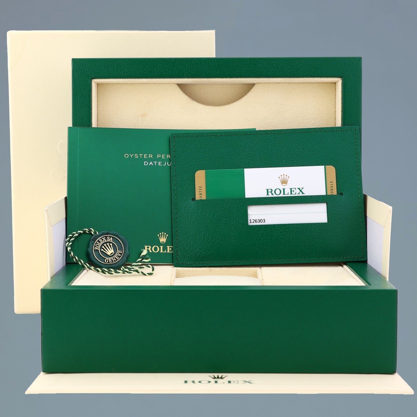 PAPERS MINT Rolex DateJust 41 Two Tone Yellow Gold Oyster 126303 Champagne Watch