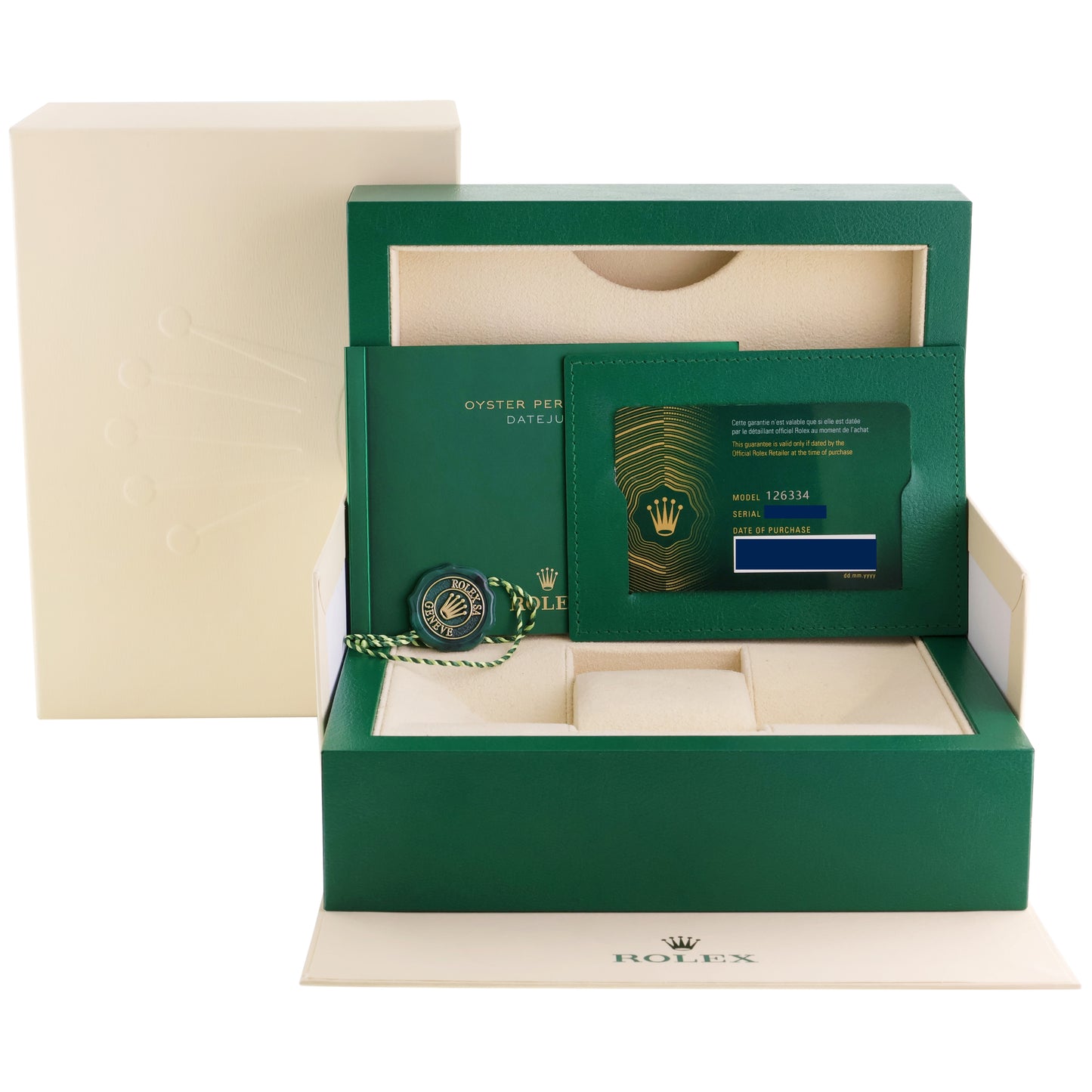 NEW 2024  PAPERS Rolex DateJust 41 Blue Stick Jubilee Fluted 126334 Watch Box