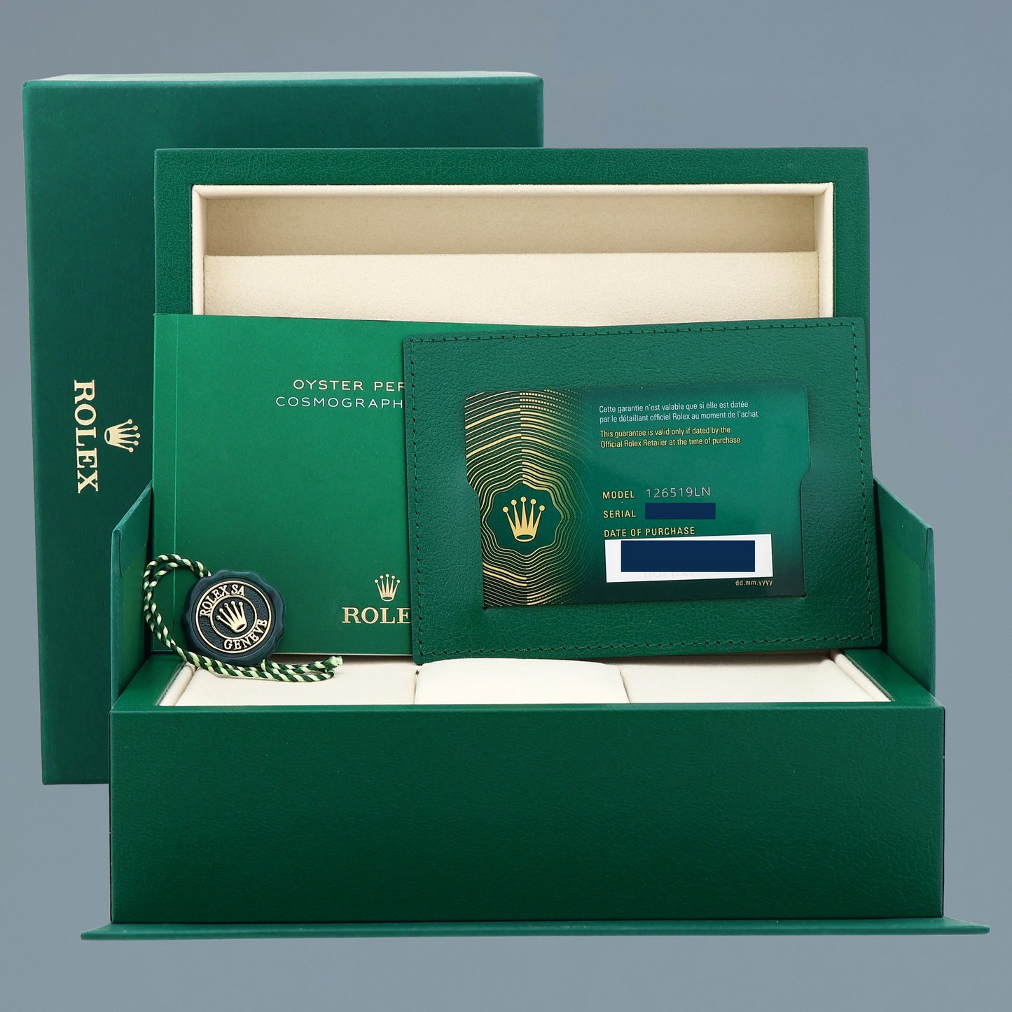 2025 NEW PAPERS Rolex Daytona White Gold 126519LN Ceramic Meteorite Oysterflex Watch