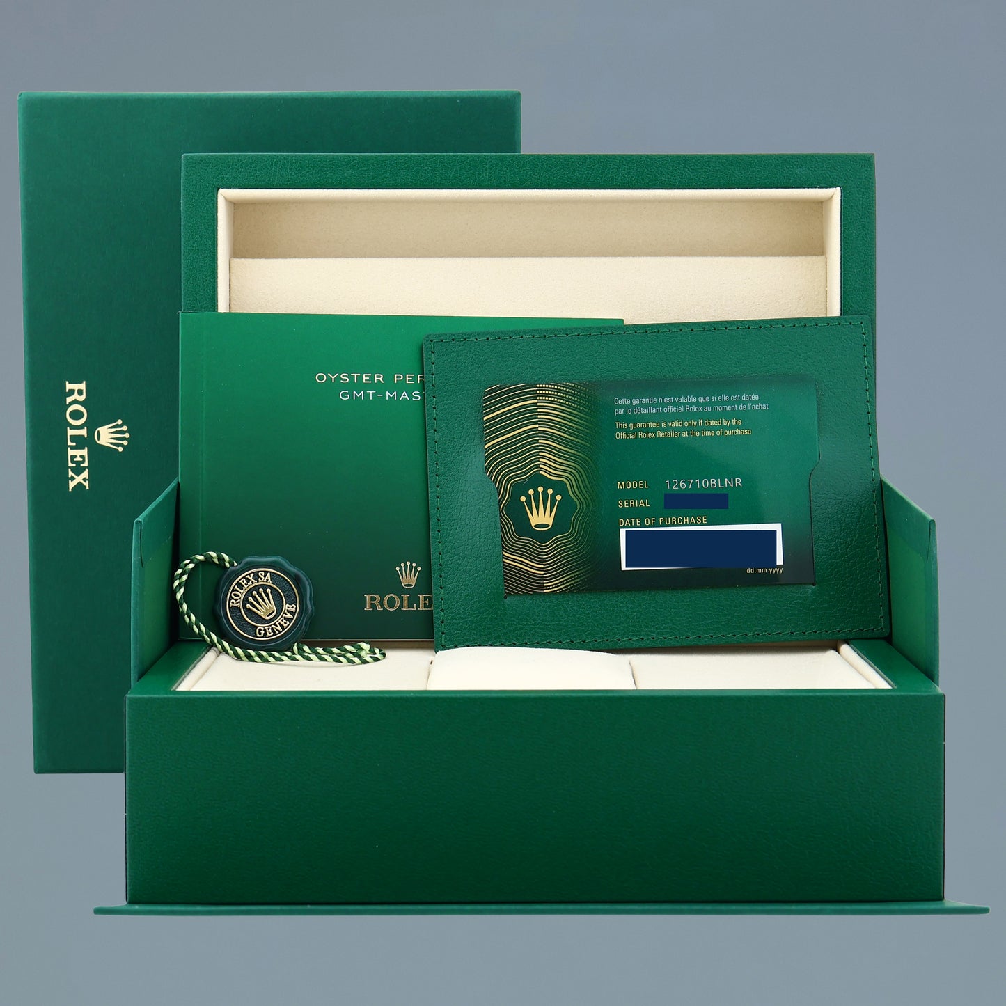 2026 NEW PAPERS Rolex 126710BLNR GMT Master II Batman Black Blue Oyster Watch