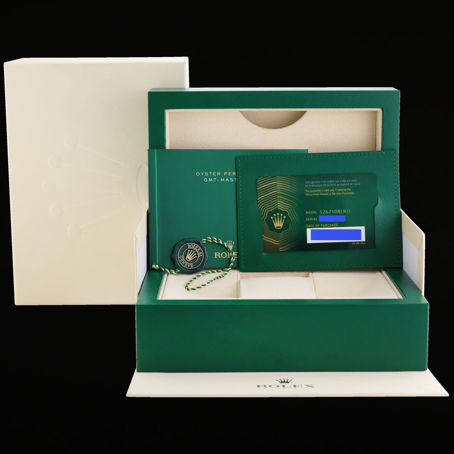 2024 NEW PAPERS Rolex 126710 BLRO GMT Master II PEPSI Blue Ceramic Oyster Watch Box
