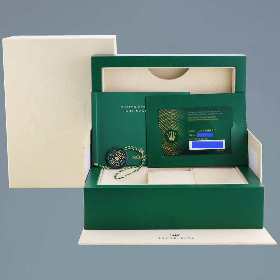 2022 PAPERS 126710 BLRO Rolex GMT Master II PEPSI Red Blue Jubilee Ceramic Watch