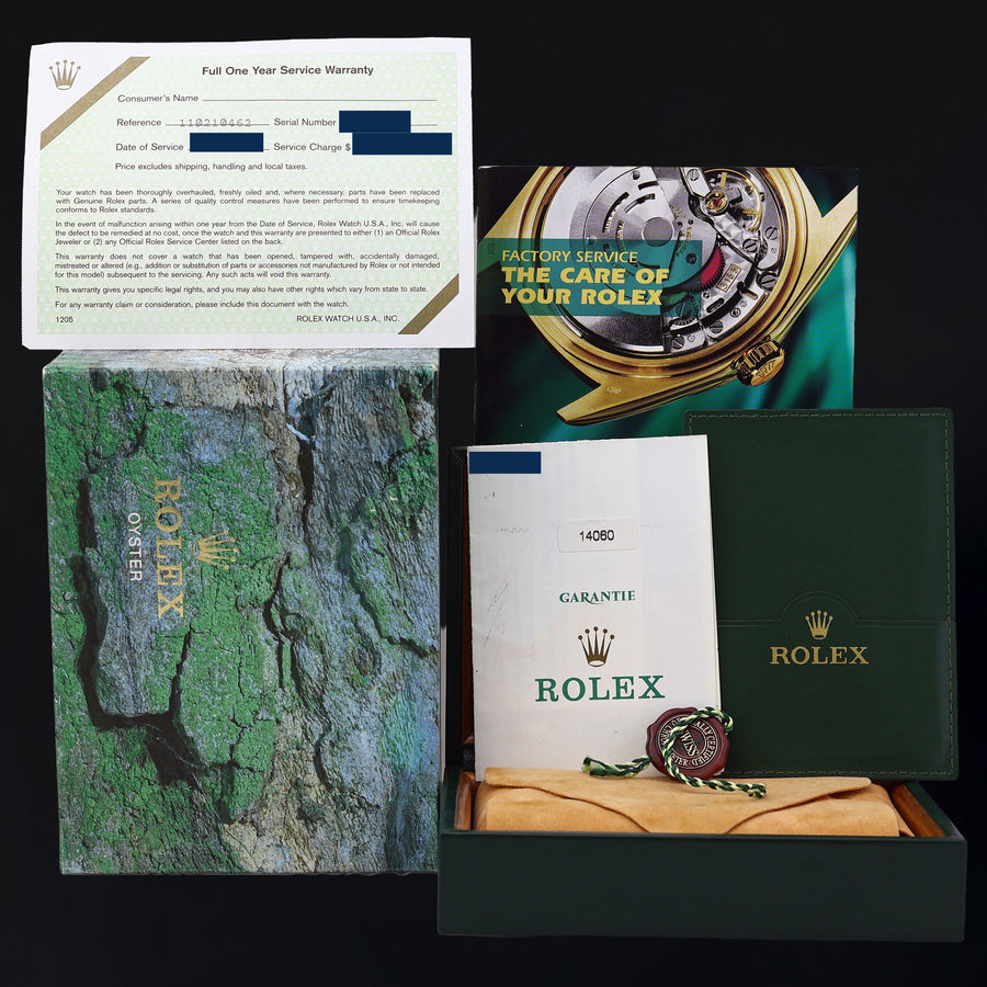 2001 MINT PAPERS Rolex Submariner No-Date 2 Line Dial 14060 Steel Black 40mm Watch Box