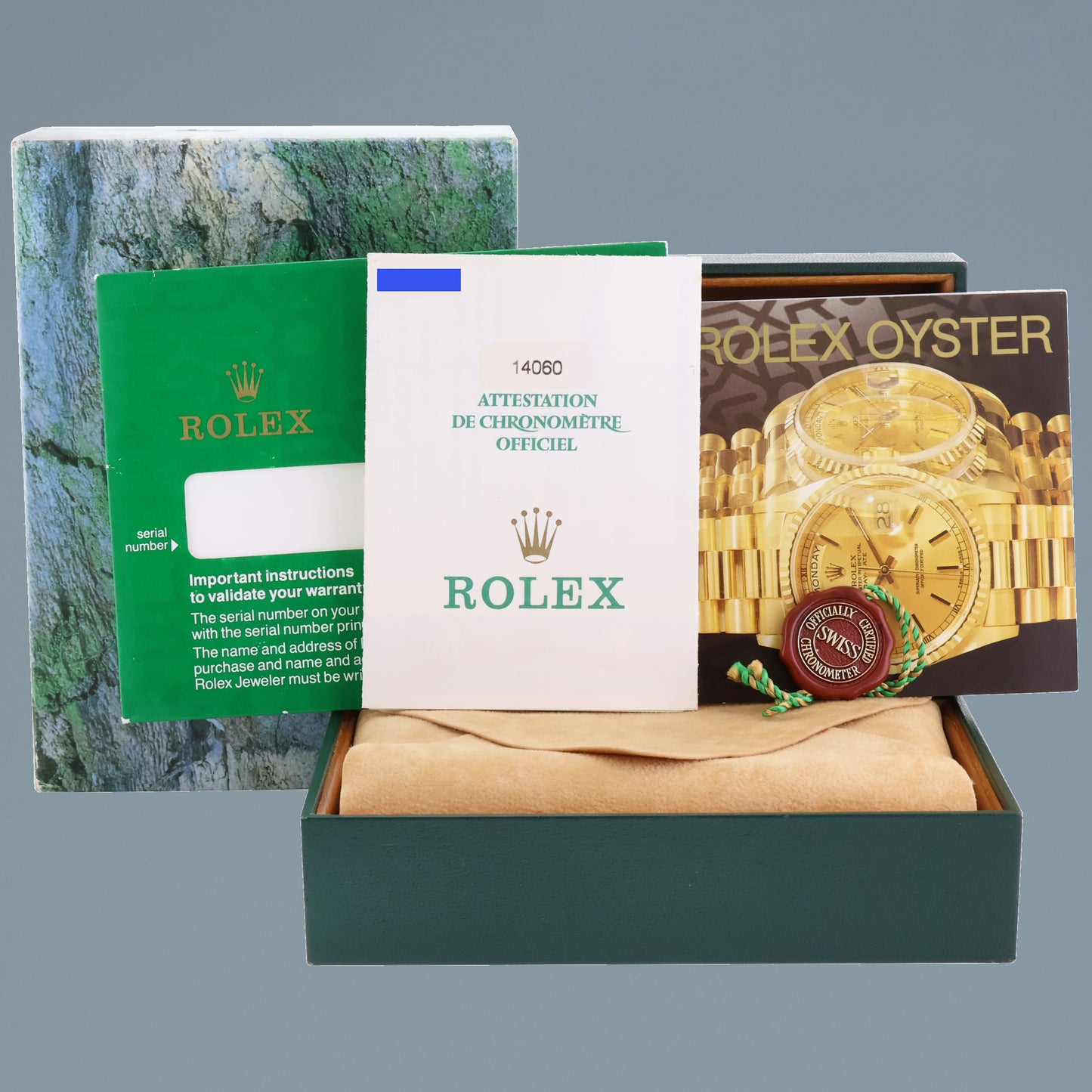 1996 PAPERS MINT Rolex 14060LN Submariner No-Date 2 Line Tritium Dial Steel Black 40mm Watch Box