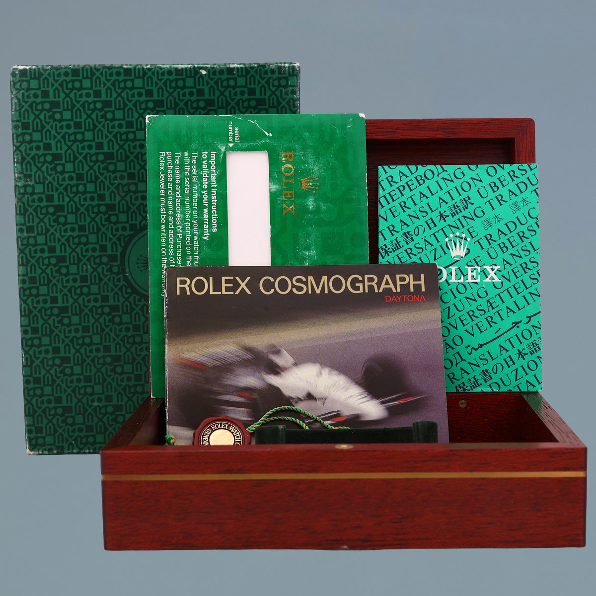 1991 Rolex 16520 Zenith Daytona Tritium White Inverted 6 40mm Chrono Watch Box