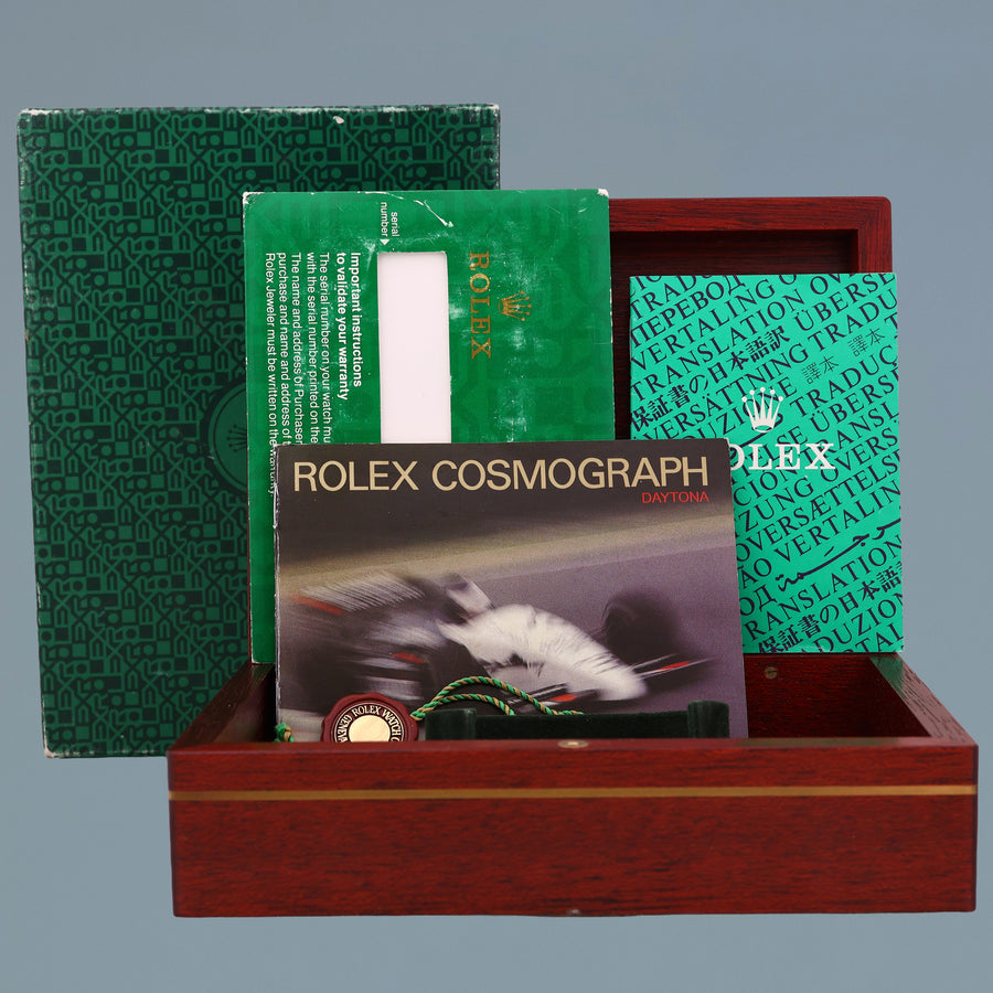 1991 Rolex 16520 Zenith Daytona Tritium White Inverted 6 40mm Chrono Watch Box