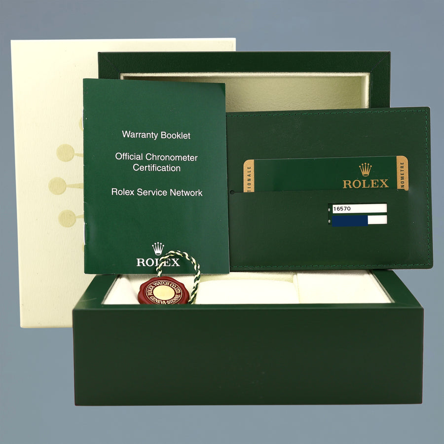 MINT 2012 PAPERS Rolex 16570 Black Steel 3186 Movement Explorer 40mm Watch Box